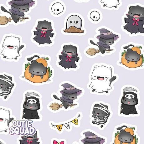 Stickersheet CutieSquad - Spooky Cats - 2 - CutieSquad - Tidformera