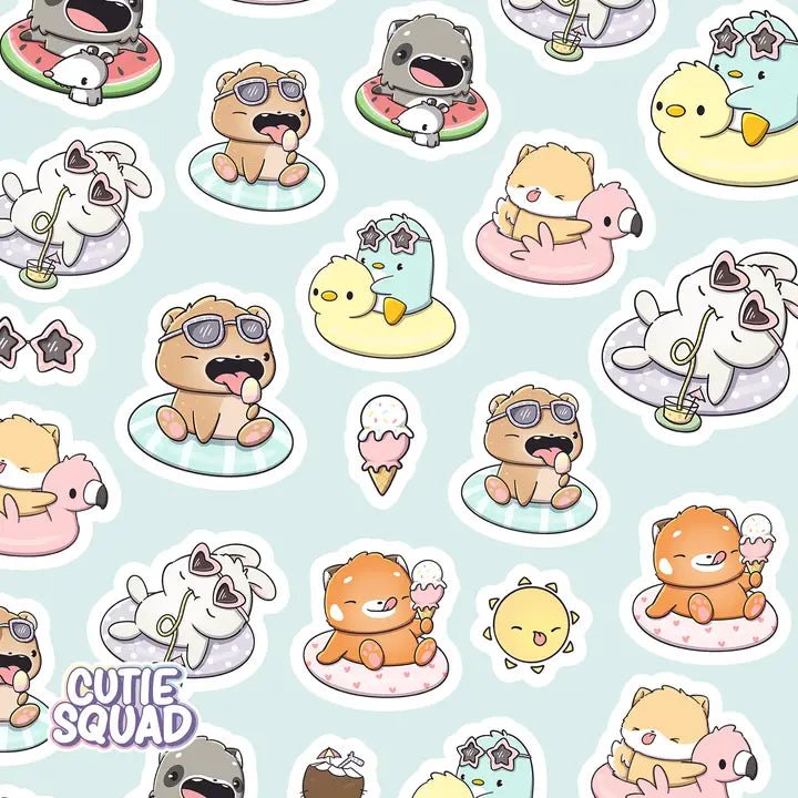 Stickersheet CutieSquad - Summer vibes - 2 - CutieSquad - Tidformera