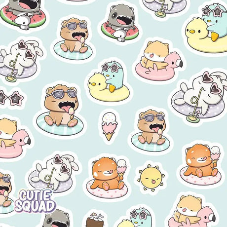Stickersheet CutieSquad - Summer vibes - 2 - CutieSquad - Tidformera