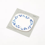 Sticky Notes Transparency Blue Flowers - 3 - Midori - Tidformera