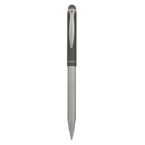 Grå penna i metall Telescopic Stylus Kulspetspenna från Zebra. Utdragen för att skriva med.  -  Tidformera