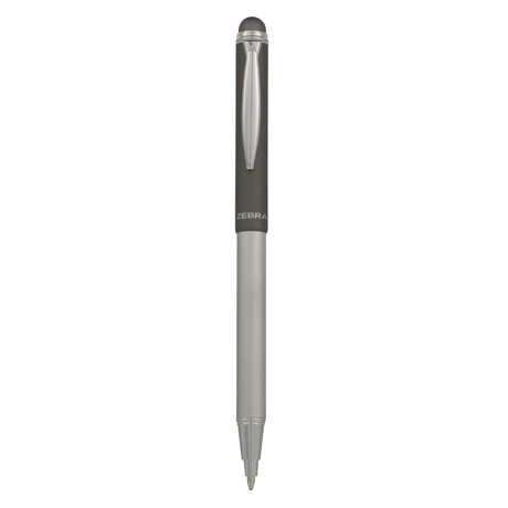 Grå penna i metall Telescopic Stylus Kulspetspenna från Zebra. Utdragen för att skriva med.  -  Tidformera