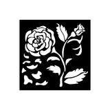 Thick Stencil 12 x 12 cm - House of Roses - Big Rose - 2 - Stamperia - Tidformera