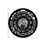 Thick Stencil 12 x 12 cm - House of Roses - Clock - 2 - Stamperia - Tidformera