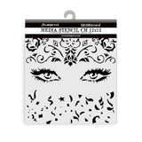 Thick Stencil 12 x 12 cm - Masquerade - Eyes - 2 - Stamperia - Tidformera