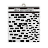 Thick Stencil 12 x 12 cm - Silent Sea - Bricks Pattern från Stamperia - Tidformera