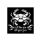 Thick Stencil 12 x 12 cm - Silent Sea - Crab - 2 - Stamperia - Tidformera
