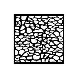 Thick Stencil 12 x 12 cm - Silent Sea - Stones Pattern - 2 - Stamperia - Tidformera