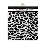 Thick Stencil 12 x 12 cm - Silent Sea - Stones Pattern från Stamperia - Tidformera