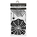 Thick Stencil 12 x 25 cm - Halloween - Spider - 1 - Stamperia - Tidformera