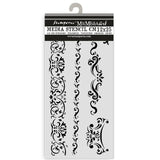 Thick Stencil 12 x 25 cm - Venice City of Art - Borders - 1 - Stamperia - Tidformera