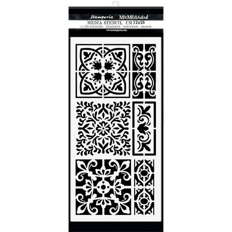 Thick Stencil 12 x 25 cm - Tiles - 1 - Stamperia - Tidformera