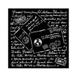 Thick Stencil 18 x 18 cm - Around the World - Letters - 1 - Stamperia - Tidformera
