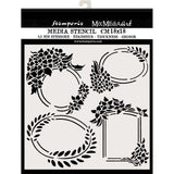 Thick Stencil 18 x 18 cm - Labels - 1 - Stamperia - Tidformera