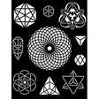 Thick Stencil 20 x 25 cm - Cosmos - Infinity Symbols - 1 - Stamperia - Tidformera