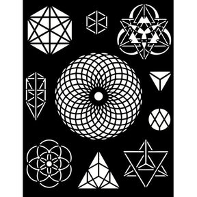 Thick Stencil 20 x 25 cm - Cosmos - Infinity Symbols - 1 - Stamperia - Tidformera