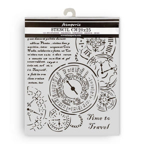 Thick Stencil 20 x 25 cm - Venice City of Art - Time to travel - 1 - Stamperia - Tidformera