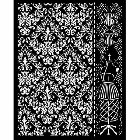 Thick Stencil 20 x 25 cm - Brocante Antiques - Mannequin - 1 - Stamperia - Tidformera