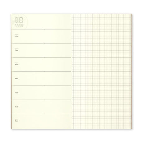 TN Regular Refill 019. Free Diary Weekly + Memo - 4 - Traveler's Company - Tidformera