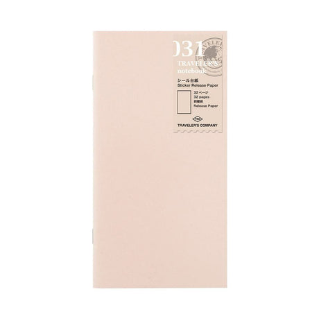 TN Regular Refill 031. Sticker Release Paper - 1 - Traveler's Company - Tidformera