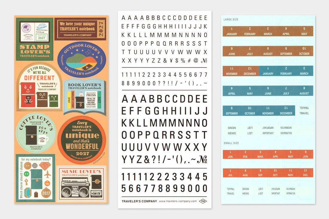 TRC 2027 Customized Sticker set - 4 - Traveler's Company - Tidformera