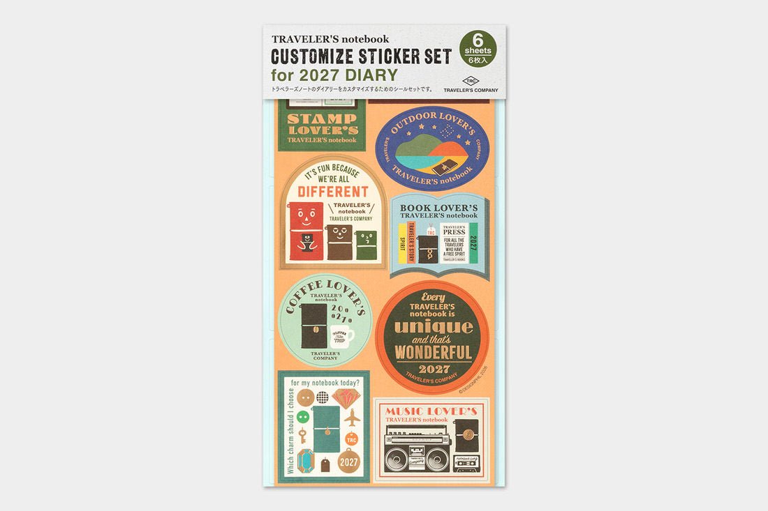 TRC 2027 Customized Sticker set - 1 - Traveler's Company - Tidformera