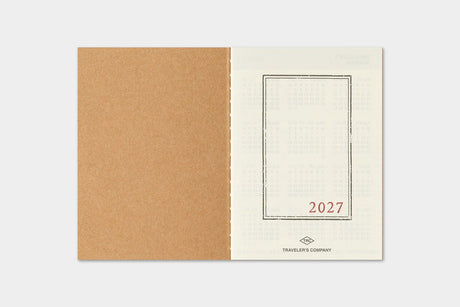 TRC 2027 Monthly Diary Passport size - 4 - Traveler's Company - Tidformera