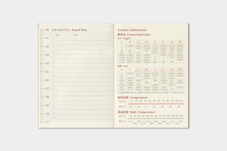 TRC 2027 Monthly Diary Passport size - 9 - Traveler's Company - Tidformera