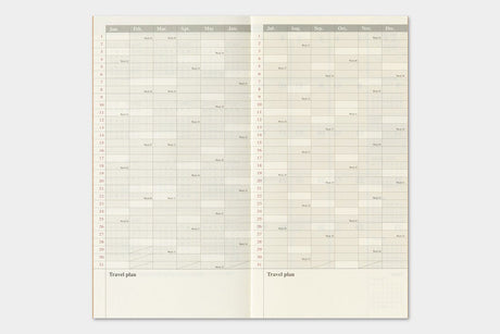 TRC 2027 Monthly Diary Regular size - 6 - Traveler's Company - Tidformera