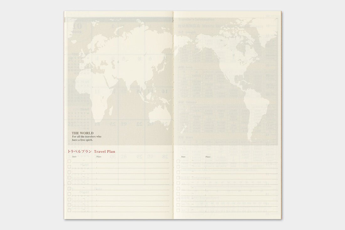 TRC 2027 Monthly Diary Regular size - 8 - Traveler's Company - Tidformera