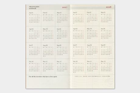 TRC 2027 Weekly Vertical Diary Regular size - 4 - Traveler's Company - Tidformera