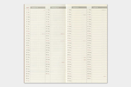 TRC 2027 Weekly Vertical Diary Regular size - 5 - Traveler's Company - Tidformera