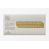 TRC Brass Mässing  - Template Bookmark Alphabet - 3 - Traveler's Company - Tidformera