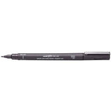 Uni Pin Brush Pen Dark Grey - 1 - Uni Mitsubishi Pencil - Tidformera