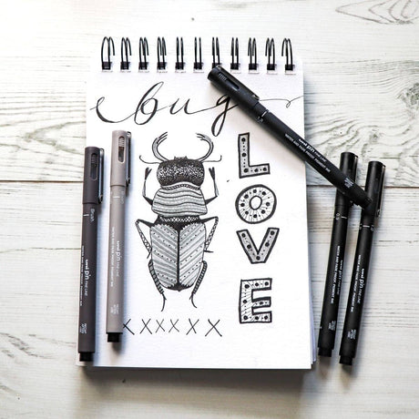 Uni Pin Fineliner Dark Gray 0,5 - 3 - Uni Mitsubishi Pencil - Tidformera