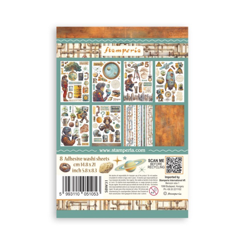 Washi pad - A New Beginning - 10 - Stamperia - Tidformera