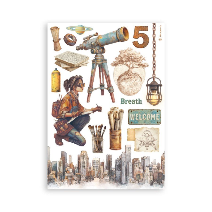 Washi pad - A New Beginning - 5 - Stamperia - Tidformera