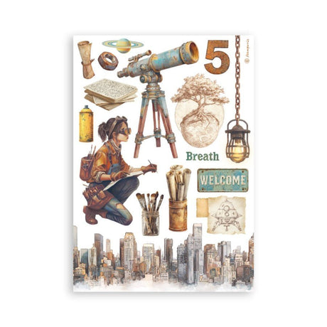 Washi pad - A New Beginning - 5 - Stamperia - Tidformera