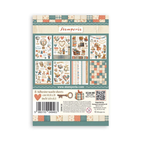 Washi pad - Family - 10 - Stamperia - Tidformera