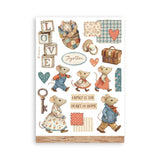 Washi pad - Family - 6 - Stamperia - Tidformera