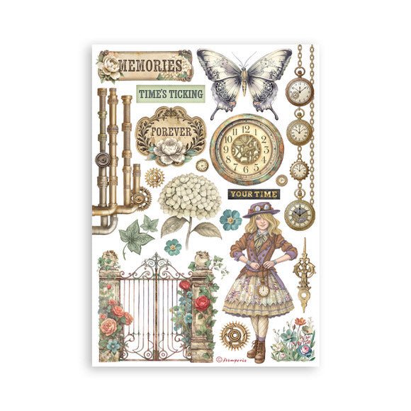 Washi pad - Gardens of time - 6 - Stamperia - Tidformera