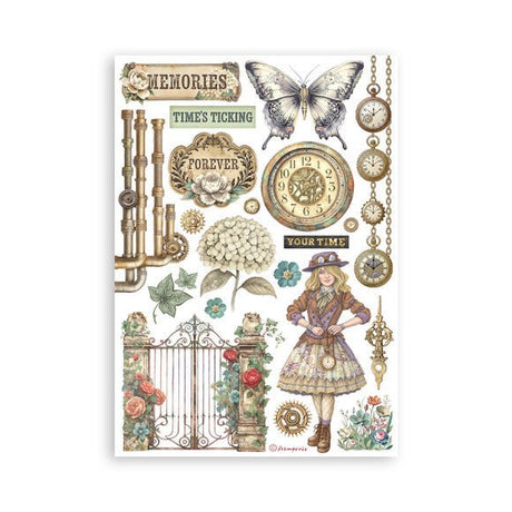 Washi pad - Gardens of time - 6 - Stamperia - Tidformera