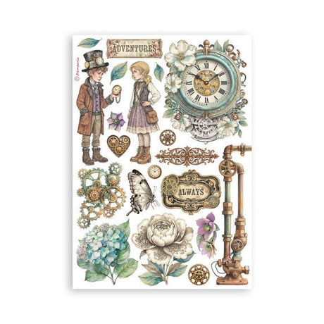 Washi pad - Gardens of time - 3 - Stamperia - Tidformera