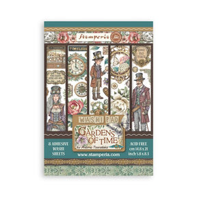 Washi pad - Gardens of time - 1 - Stamperia - Tidformera