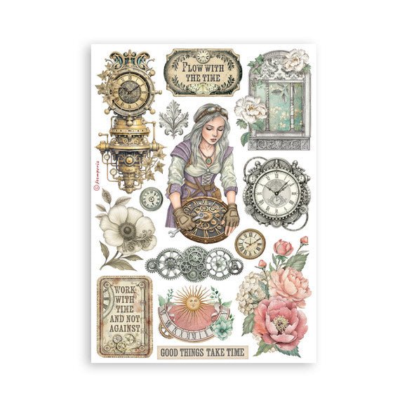 Washi pad - Gardens of time - 7 - Stamperia - Tidformera