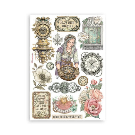 Washi pad - Gardens of time - 7 - Stamperia - Tidformera