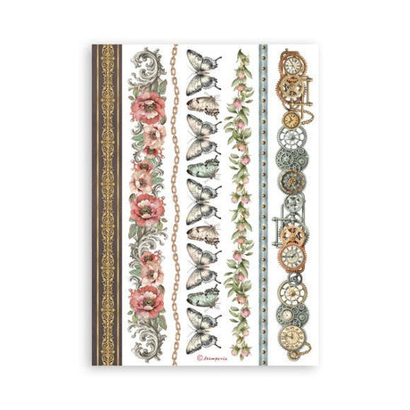 Washi pad - Gardens of time - 8 - Stamperia - Tidformera
