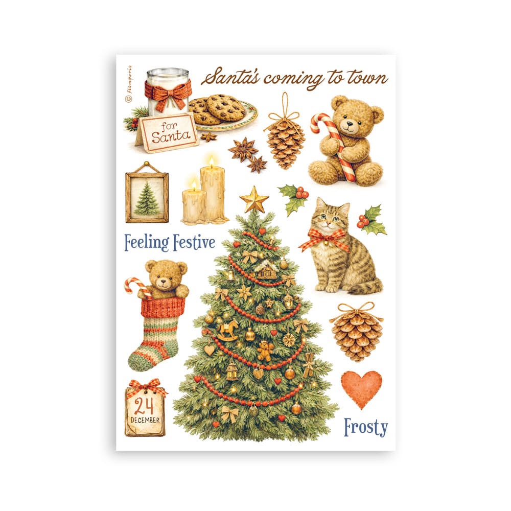 Washi pad - Silent Night - 2 - Stamperia - Tidformera