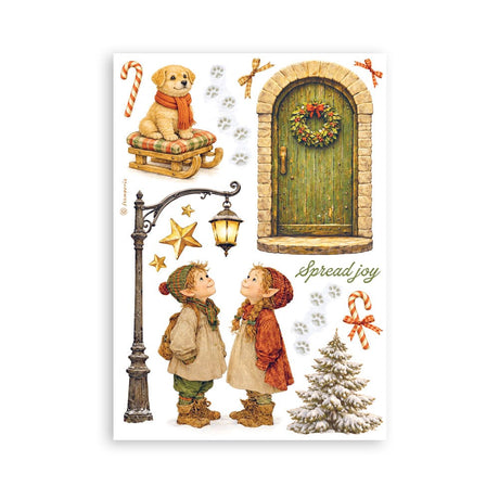 Washi pad - Silent Night - 5 - Stamperia - Tidformera