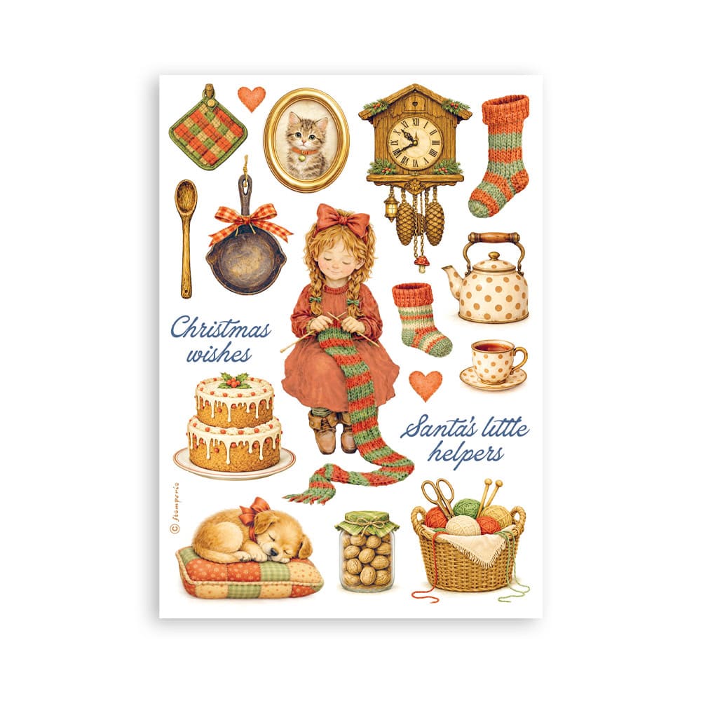 Washi pad - Silent Night - 3 - Stamperia - Tidformera